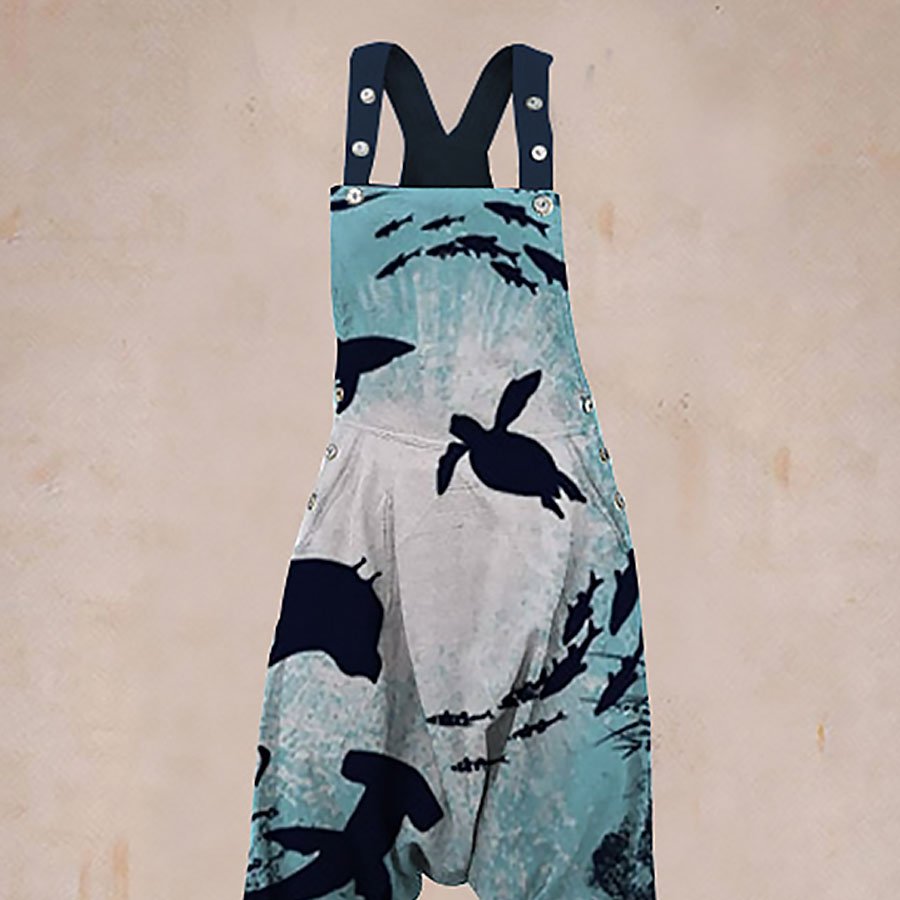 Ladies Casual Printed Harem Jumpsuit