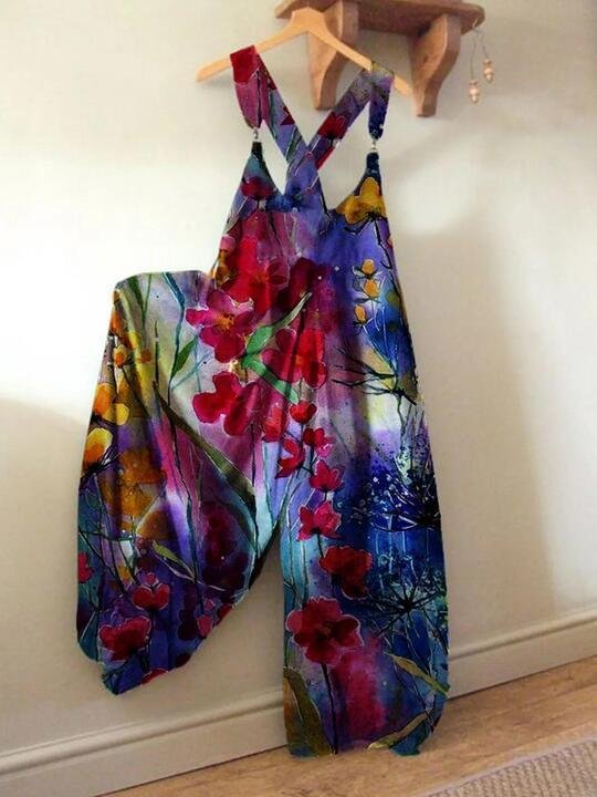 Casual Floral Jumpsuit