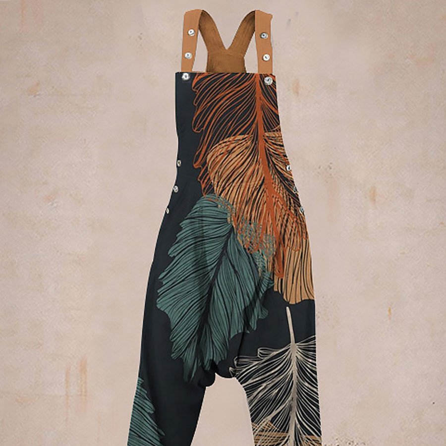 Ladies Casual Printed Harem Jumpsuit
