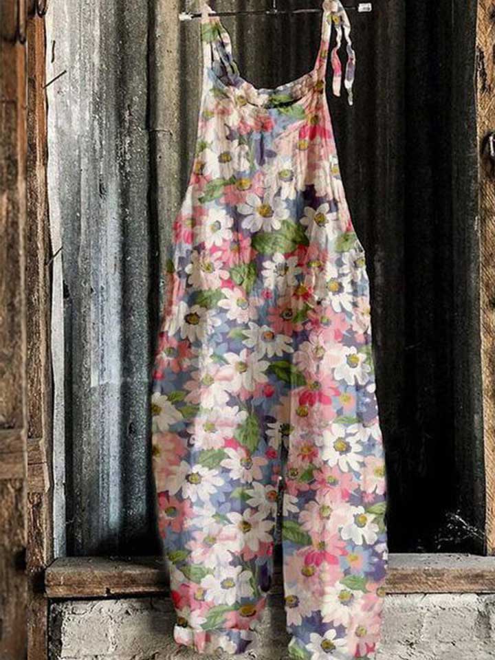 Sleeveless Floral-Print Casual