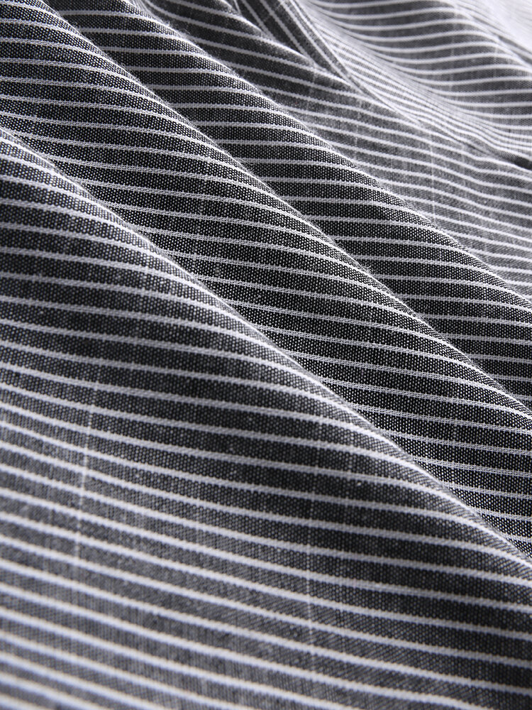 Striped Adjustable Shoulder Strap Loose Jumpsuit With Pocket