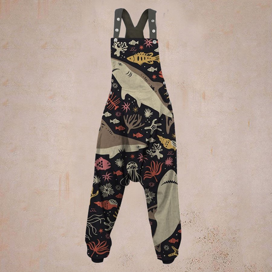 Ladies Casual Printed Harem Jumpsuit